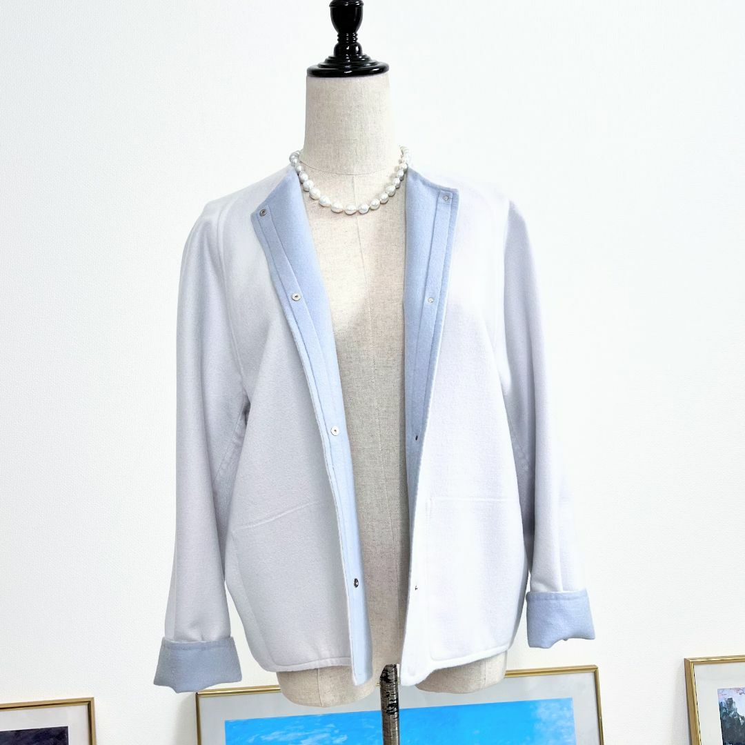 ☆HERMES☆極美品☆カシミヤ100ダブルフェイス☆ジャケット☆コート ☆HERMES☆極美品☆カシミヤ100ダブルフェイス☆ジャケット☆コート