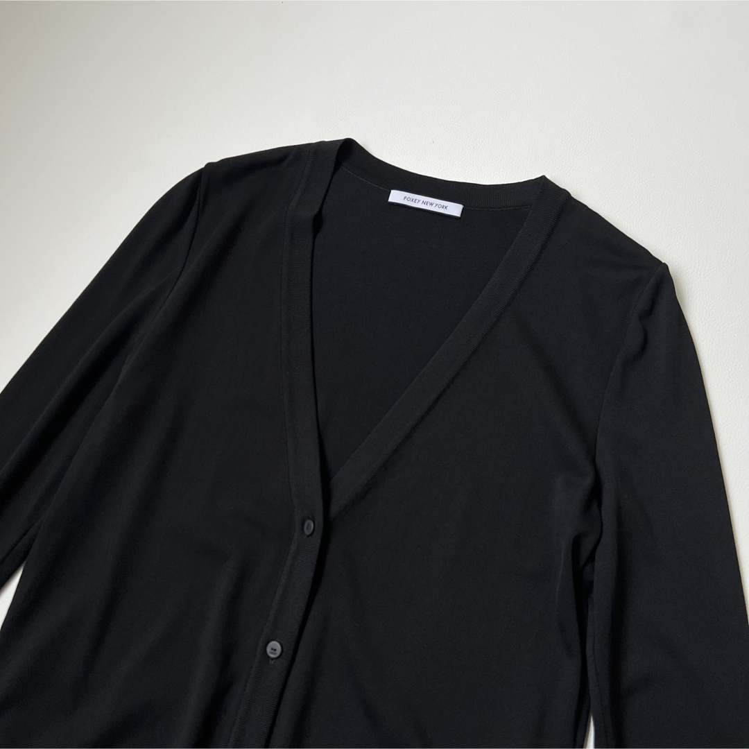 美品 FOXEY NEWYORK フォクシー ニットカーディガン ロングスリーブ 美品 FOXEY NEWYORK フォクシー ニットカーディガン ロングスリーブ