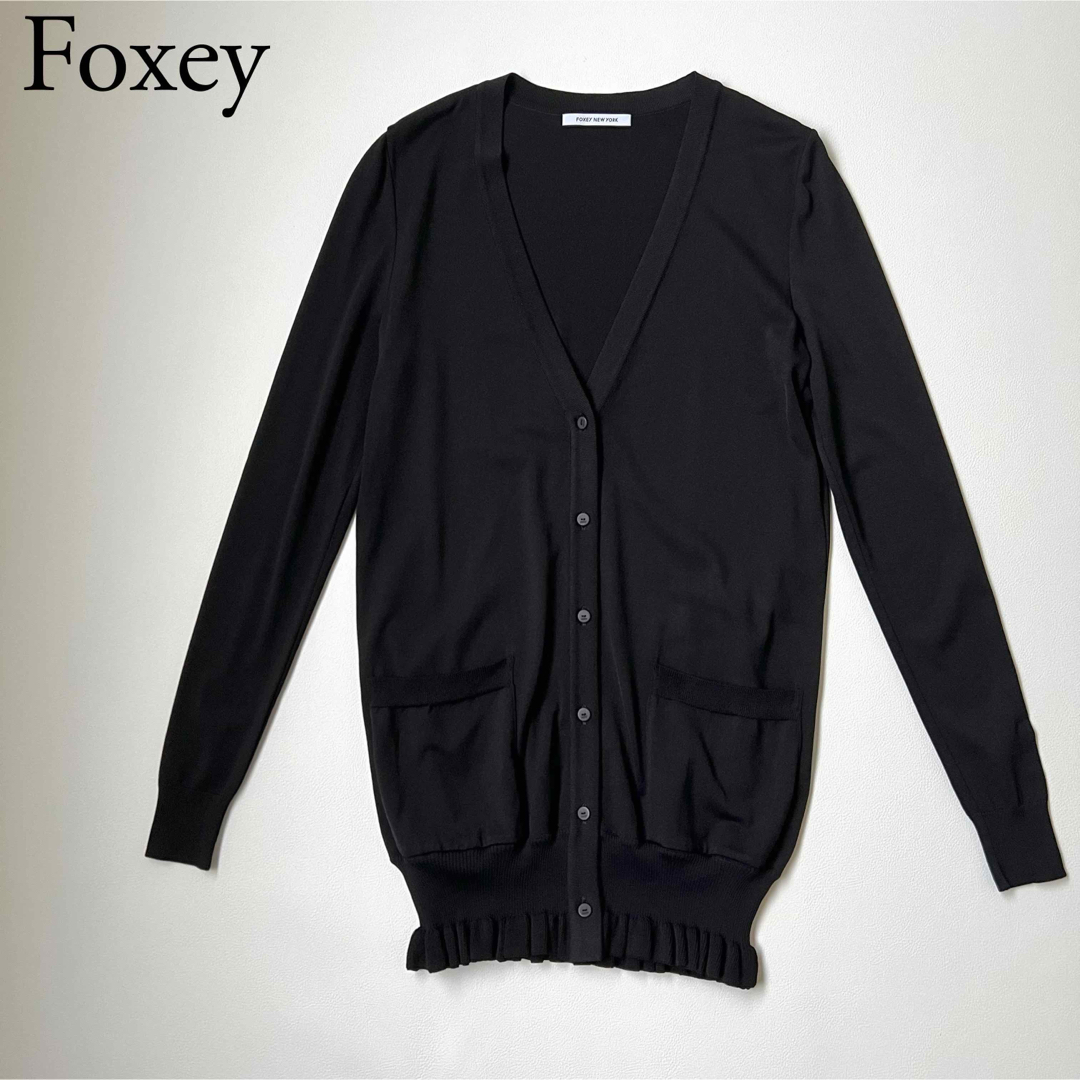 美品 FOXEY NEWYORK フォクシー ニットカーディガン ロングスリーブ 美品 FOXEY NEWYORK フォクシー ニットカーディガン ロングスリーブ
