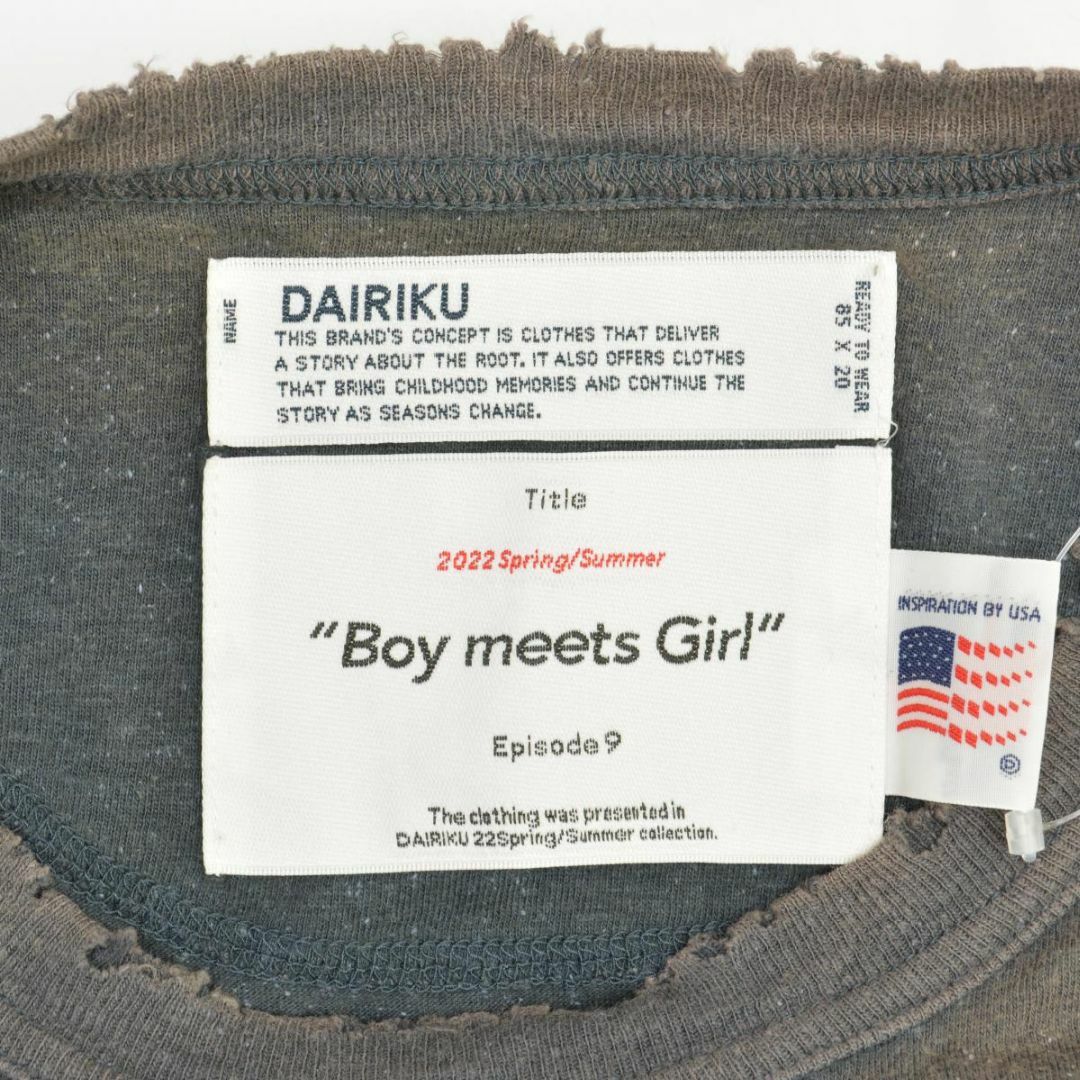 DAIRIKU】Boy meets Girl トリム半袖Tシャツの通販 by ブランド DAIRIKU】Boy meets Girl トリム半袖Tシャツの通販 by ブランド