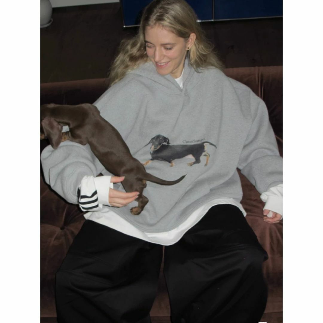MAISON KITSUNE&#39; - ANTERIORLOVED×CasseSango ダックスフンド スウェット MAISON KITSUNE' - ANTERIORLOVED×CasseSango ダックスフンド