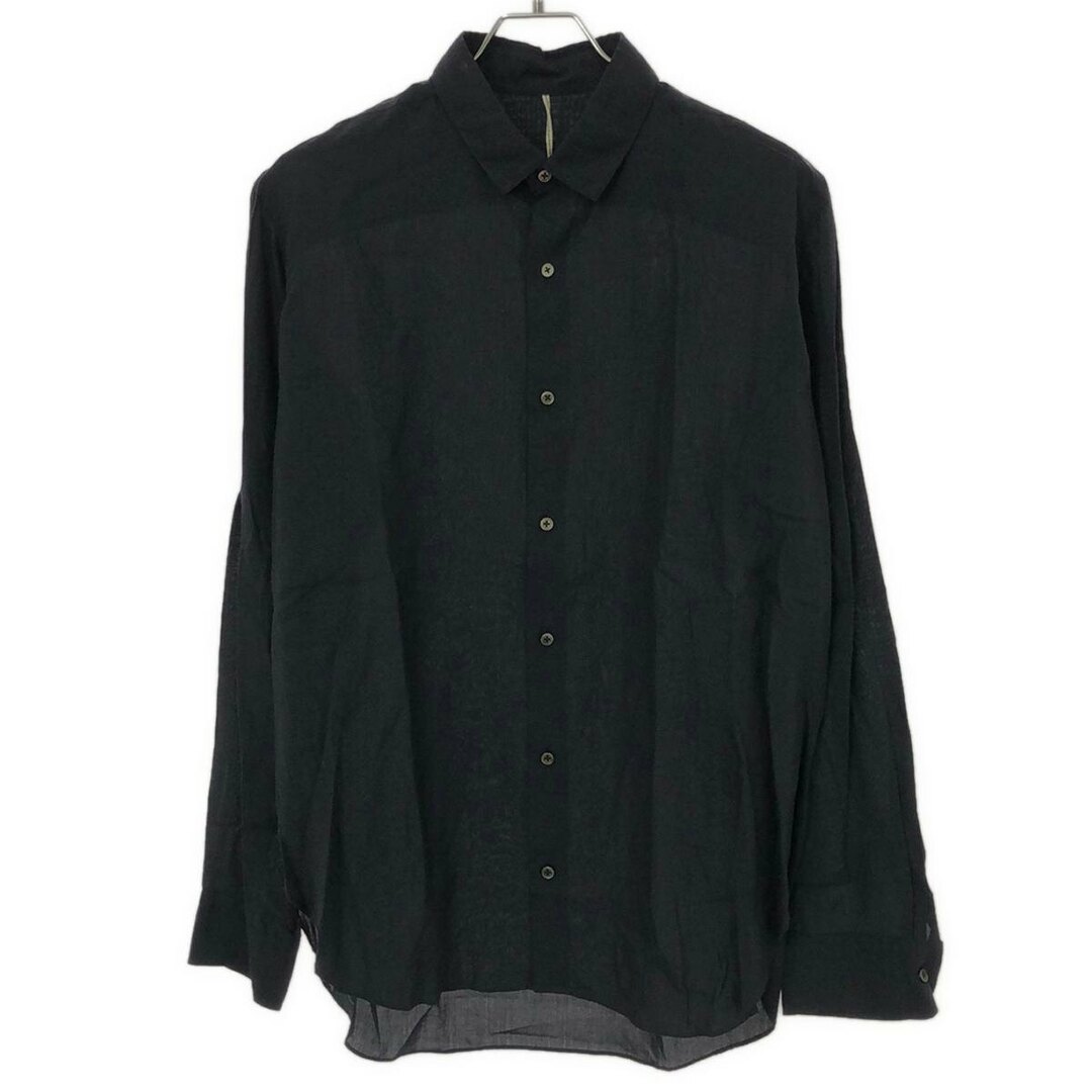 m's braque - m's braque エムズブラック 長袖シャツ ネイビーの m's braque - m's braque エムズブラック 長袖シャツ ネイビーの