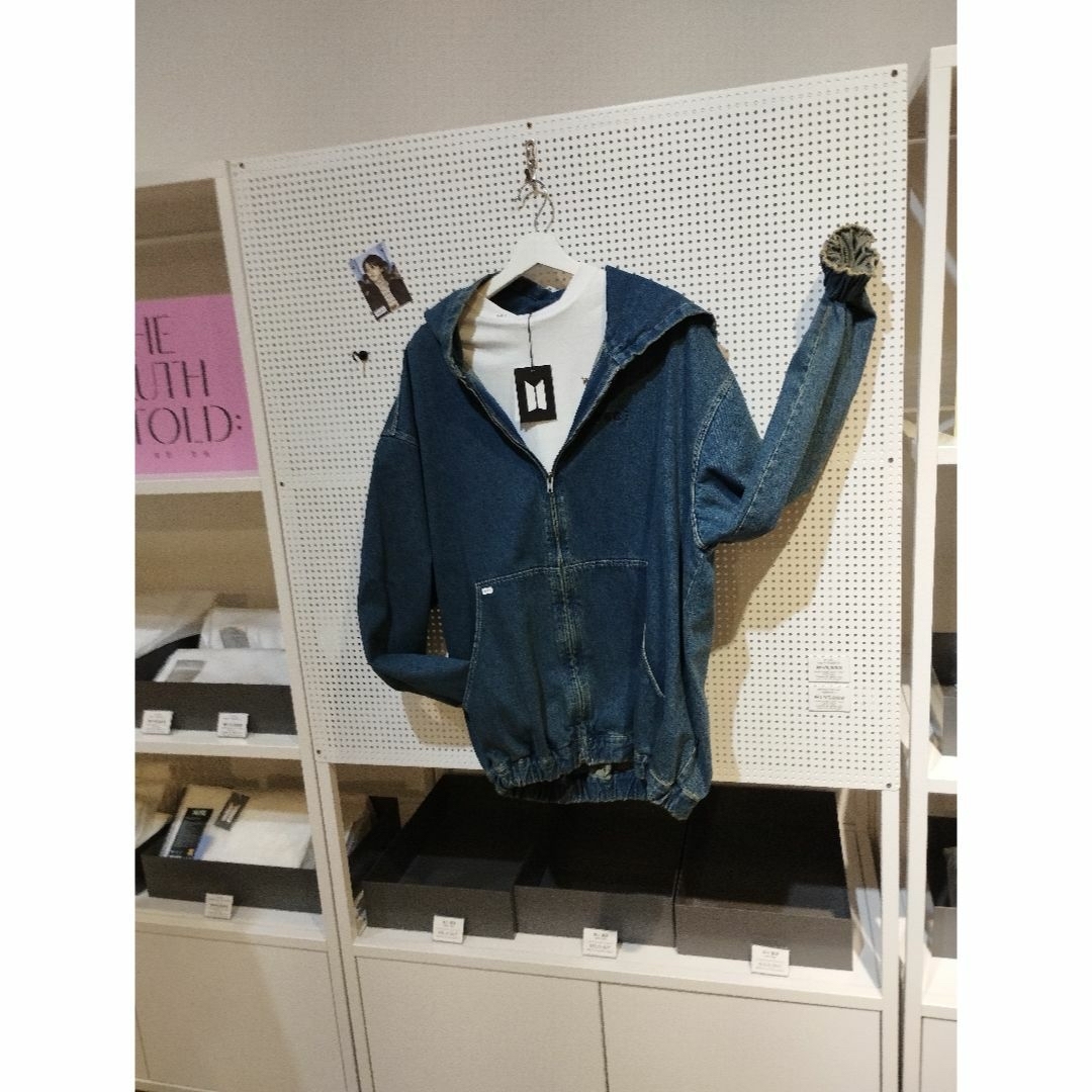 BTS JIMIN THE TRUTH 豪奢 UNTOLD展示会 デニムフーディー S BTS JIMIN THE TRUTH 豪奢 UNTOLD展示会 デニムフーディー S