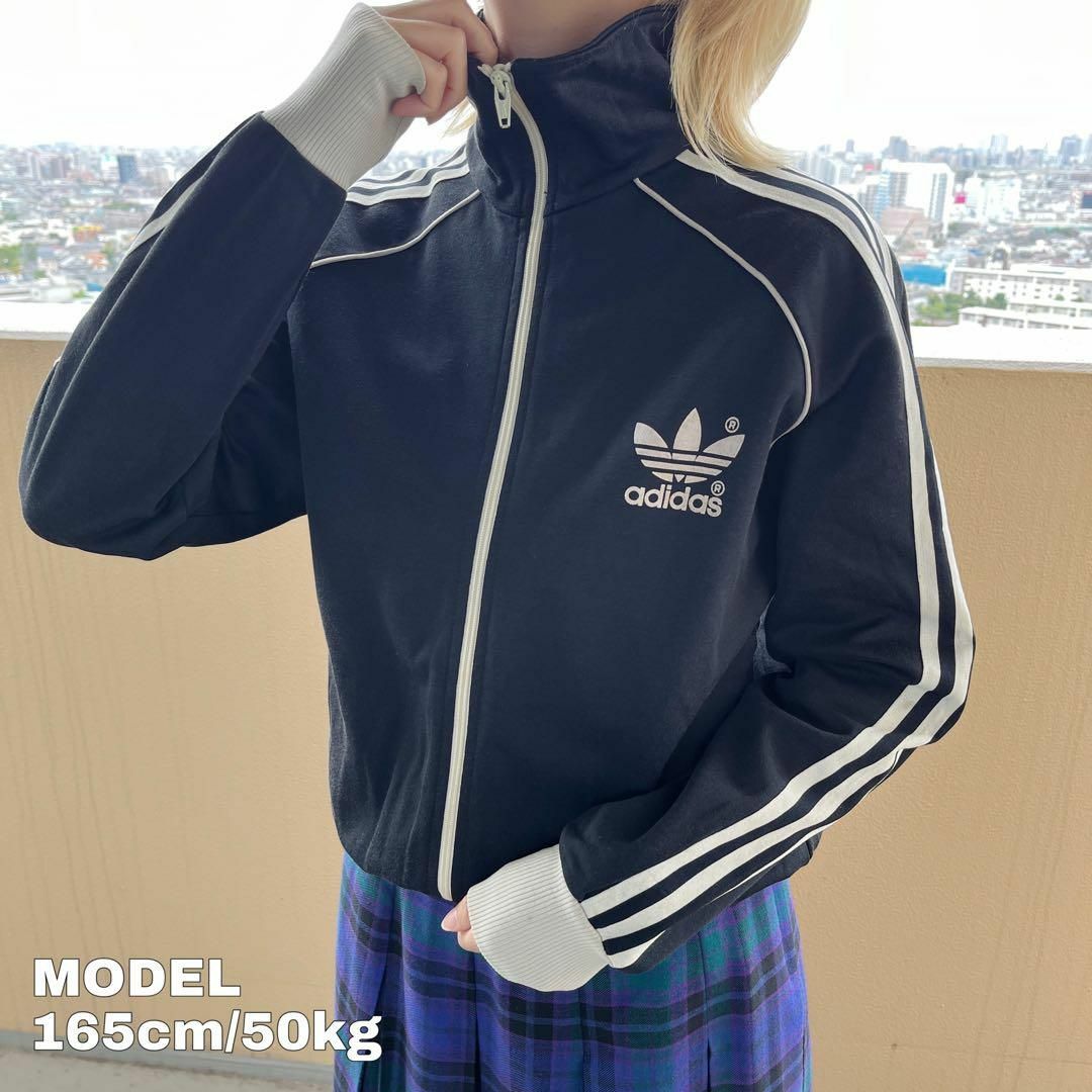 adidas - adidas アディダス トラックジャケット 80s 黒 adidas - adidas アディダス トラックジャケット 80s 黒