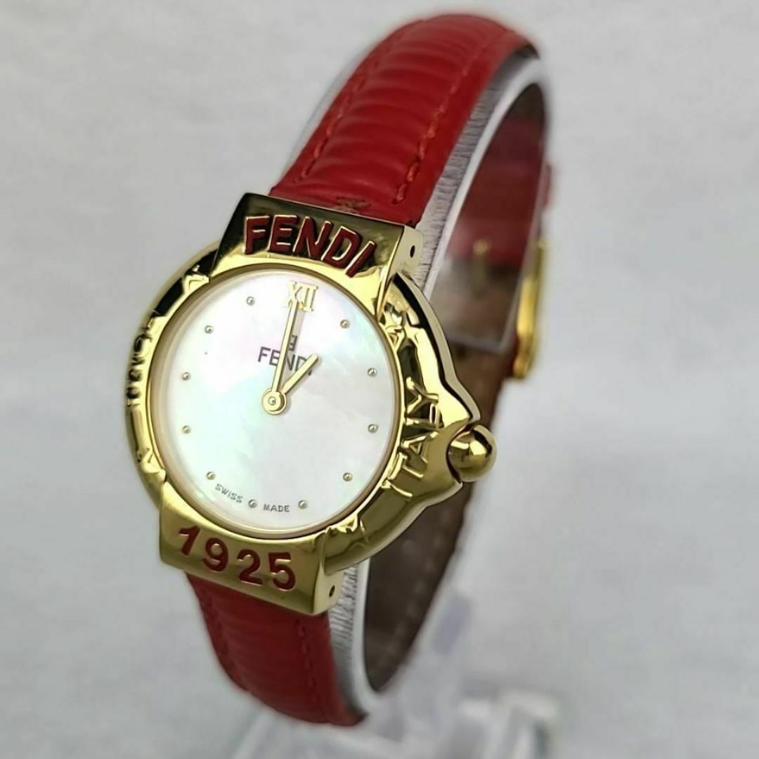 ○極美品☆フェンディ シェル文字盤 ラウンド ゴールド ○極美品☆フェンディ シェル文字盤 ラウンド ゴールド