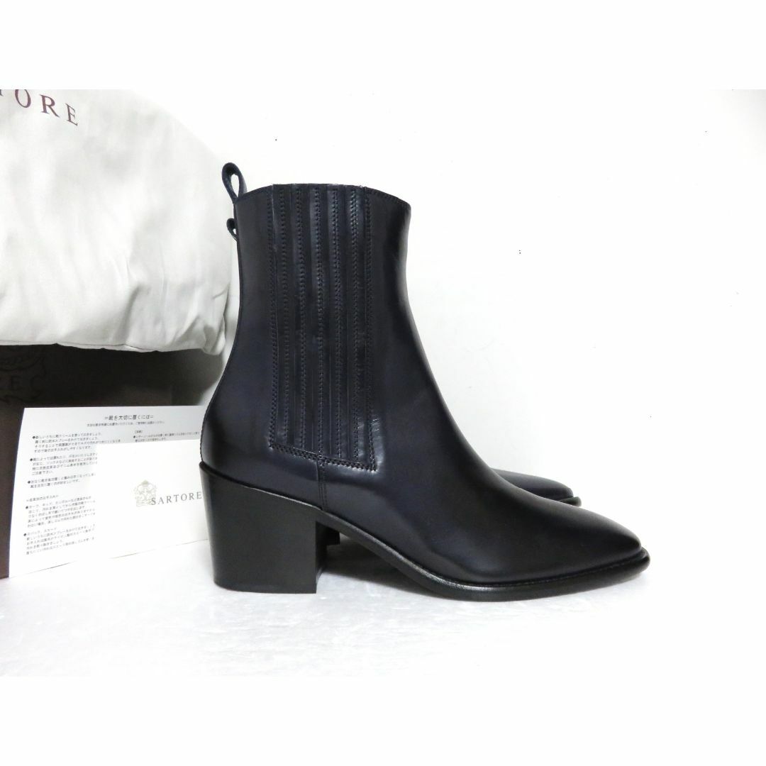 SARTORE - 定価12万 SARTORE サイドゴア ヒール ショート ブーツ SARTORE - 定価12万 SARTORE サイドゴア ヒール ショート ブーツ