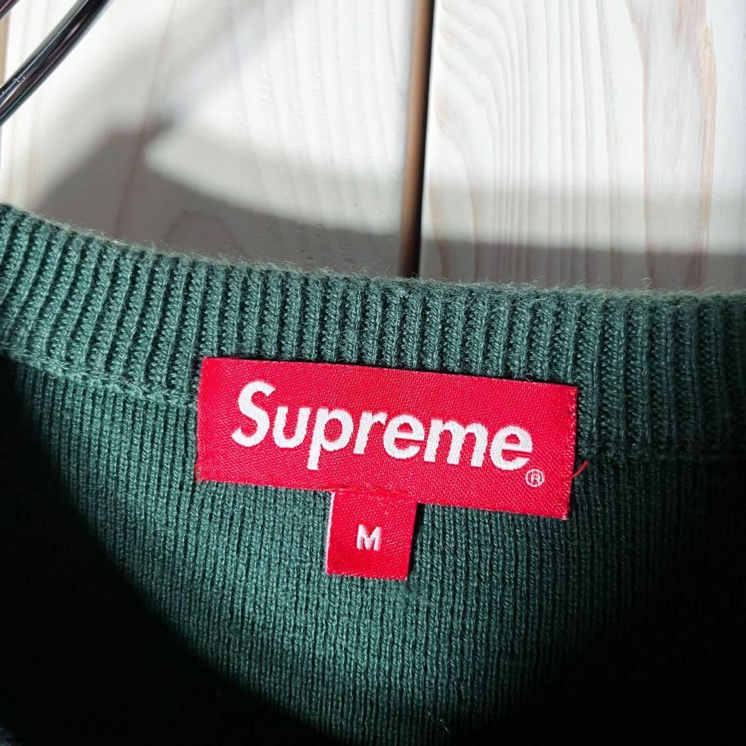良品 M】シュプリーム supreme ラブ ライン セーター 緑 良品 M】シュプリーム supreme ラブ ライン セーター 緑