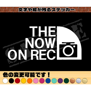 THE NOW ON REC ステッカー　7.5cm×17cm(車外アクセサリ)
