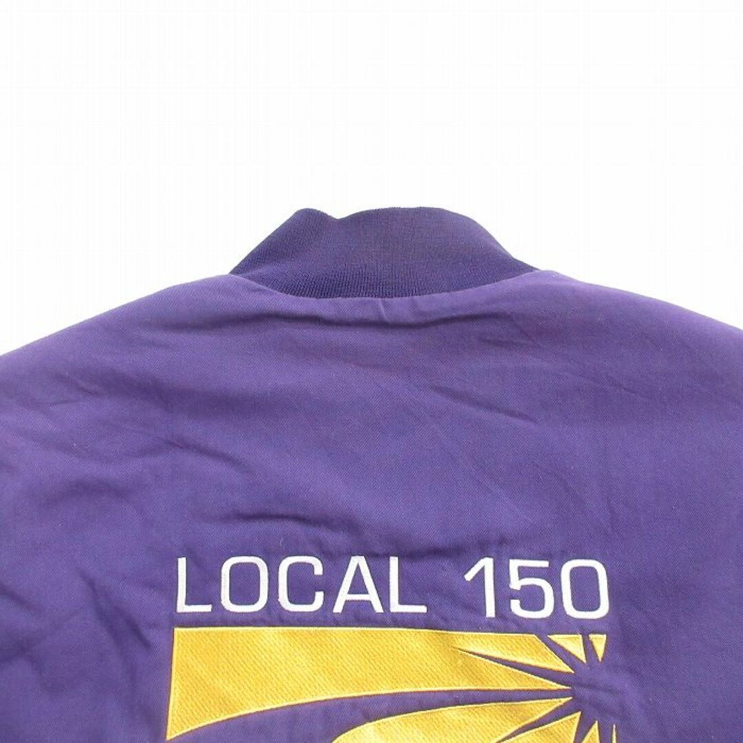 L☆古着 長袖 ジャケット メンズ 80年代 80s SEIU 刺繍 USA製 紫 L☆古着 長袖 ジャケット メンズ 80年代 80s SEIU 刺繍 USA製 紫