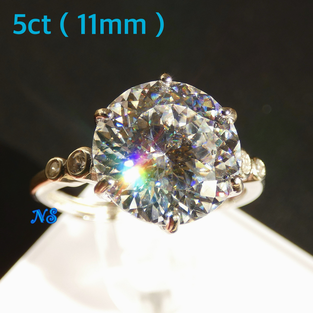 モアサナイト 指輪 5ct ロシアンカット ポルトガル 百花 モアサナイト 指輪 5ct ロシアンカット ポルトガル 百花