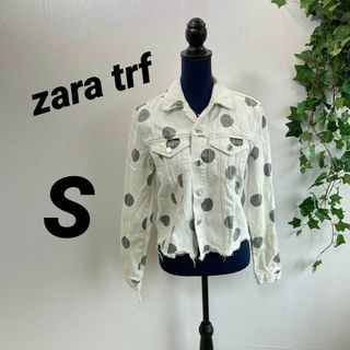 【zara trf 】ザラ デニムジャケット ジージャン S クロップド 美品(Gジャン/デニムジャケット)