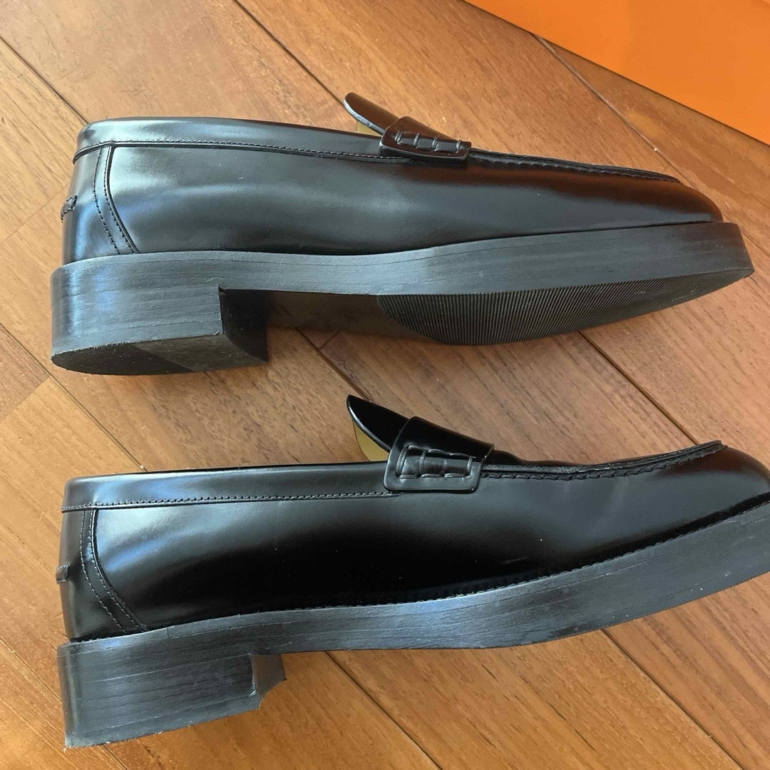 極美品 エルメス モカシン アワー Hour 39 HERMES 黒 25cm 極美品 エルメス モカシン アワー Hour 39 HERMES 黒 25cm