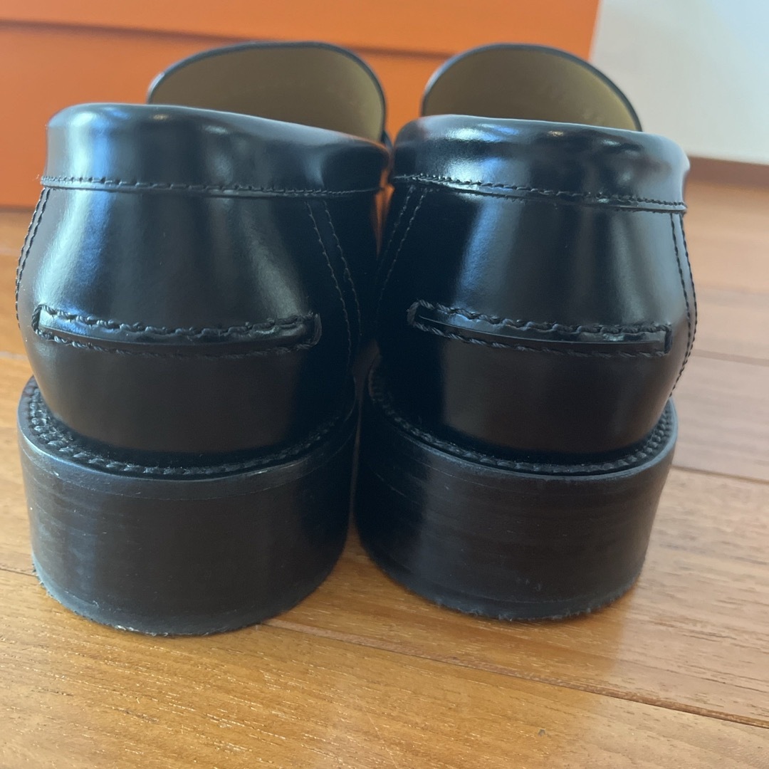 極美品 エルメス モカシン アワー Hour 39 HERMES 黒 25cm 極美品 エルメス モカシン アワー Hour 39 HERMES 黒 25cm