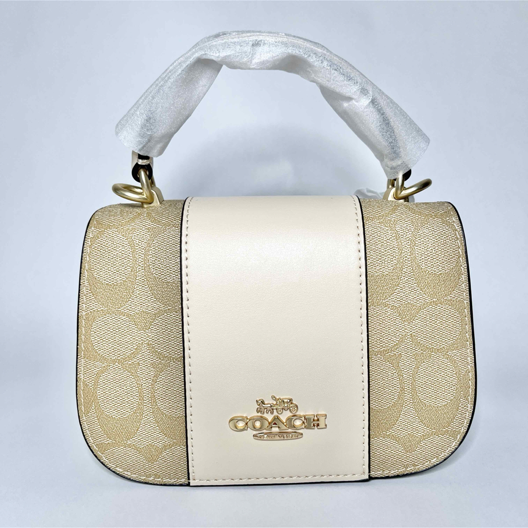 最終値下げ】 COACHショルダーバッグ 2WAYレザー チョーク 最終値下げ】 COACHショルダーバッグ 2WAYレザー チョーク