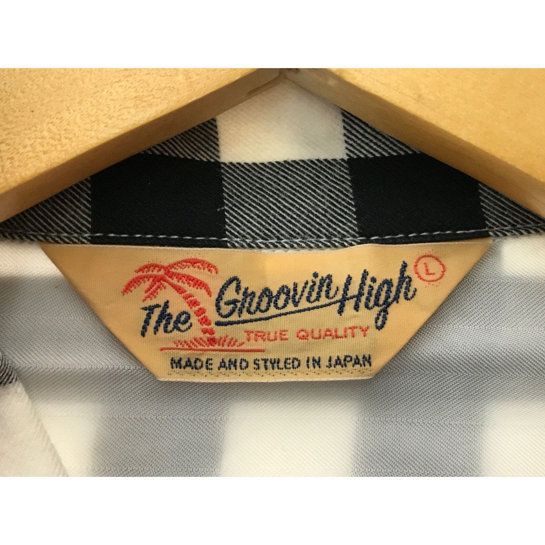 ▽▽The Groovin High メンズ衣料 シャツ SIZE L ホワイト×ブラック ▽▽The Groovin High メンズ衣料 シャツ SIZE L ホワイト×ブラック