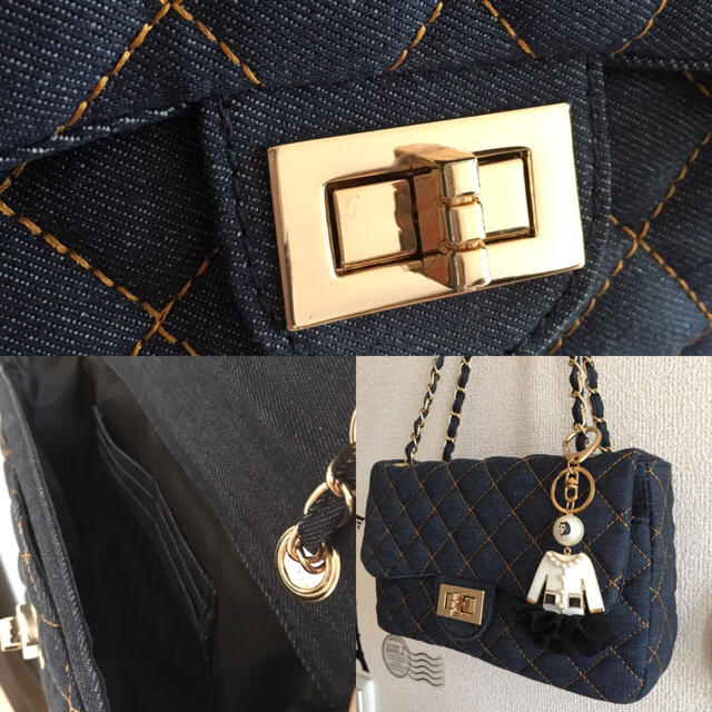 【美品♡インポートバッグ】デニム素材のチェーンバッグ♡ レディースのバッグ(ショルダーバッグ)の商品写真