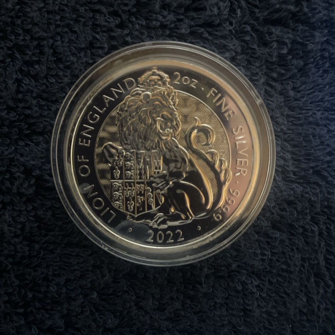 2022年イギリスロイヤルチューダービーストイギリスのライオン純銀2オンス銀貨