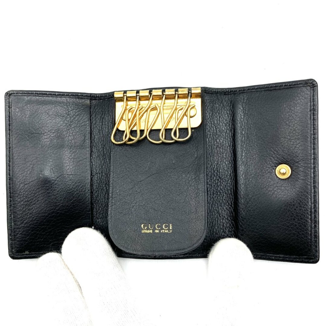 GUCCI グッチ 6連キーケース ホースビット レザー 鍵持ち歩き GUCCI グッチ 6連キーケース ホースビット レザー 鍵持ち歩き