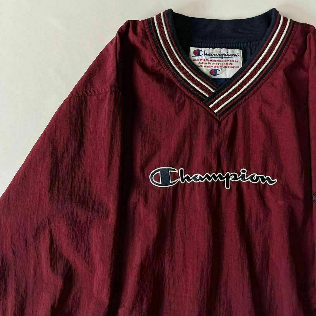 チャンピオン ナイロンプルオーバージャケット ビッグロゴ XL チャンピオン ナイロンプルオーバージャケット ビッグロゴ XL