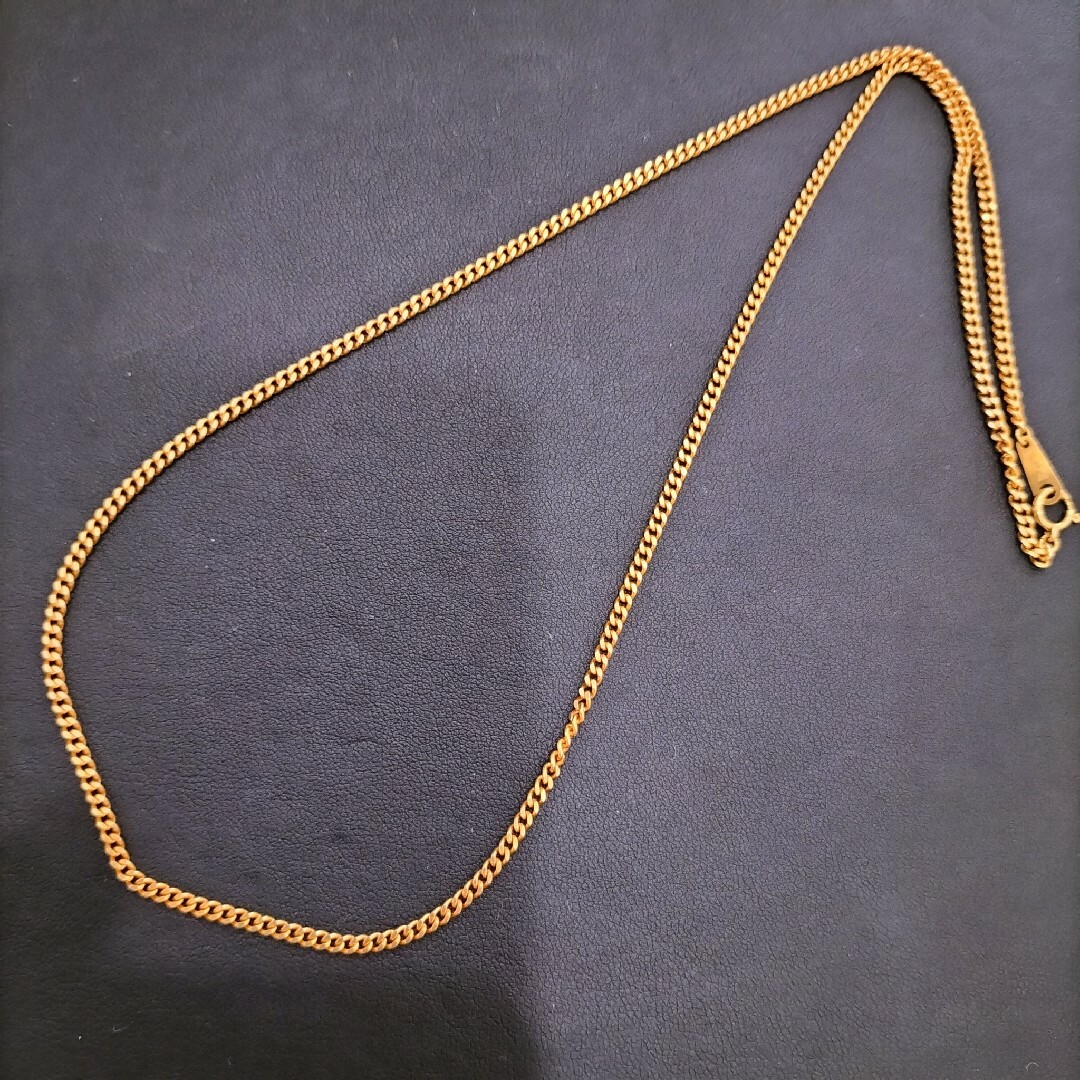 Y101606) K18 YG ネックレス 喜平2面シングル ホールマーク Y101606) K18 YG ネックレス 喜平2面シングル ホールマーク