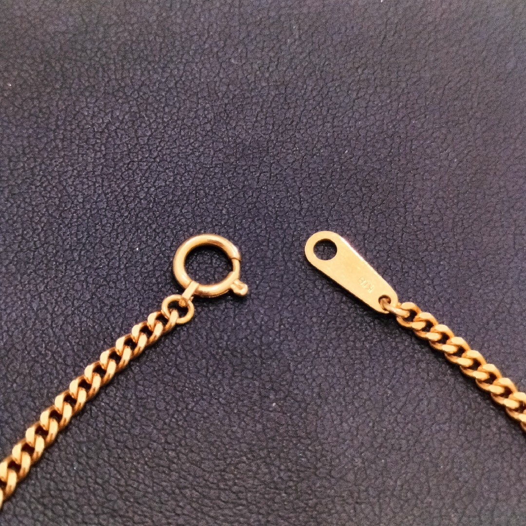 Y101606) K18 YG ネックレス 喜平2面シングル ホールマーク Y101606) K18 YG ネックレス 喜平2面シングル ホールマーク