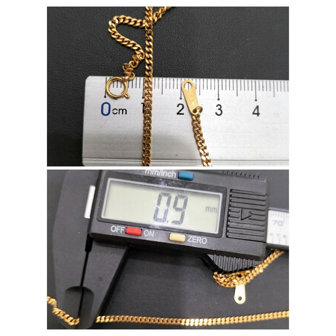 Y101606) K18 YG ネックレス 喜平2面シングル ホールマーク Y101606) K18 YG ネックレス 喜平2面シングル ホールマーク