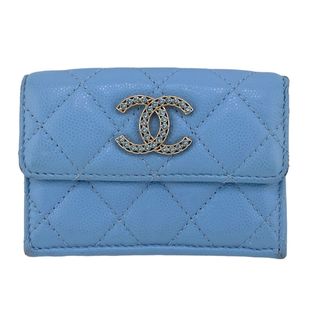 CHANEL - シャネル CHANEL 三つ折り財布 マトラッセ ライン CHANEL - シャネル CHANEL 三つ折り財布 マトラッセ ライン