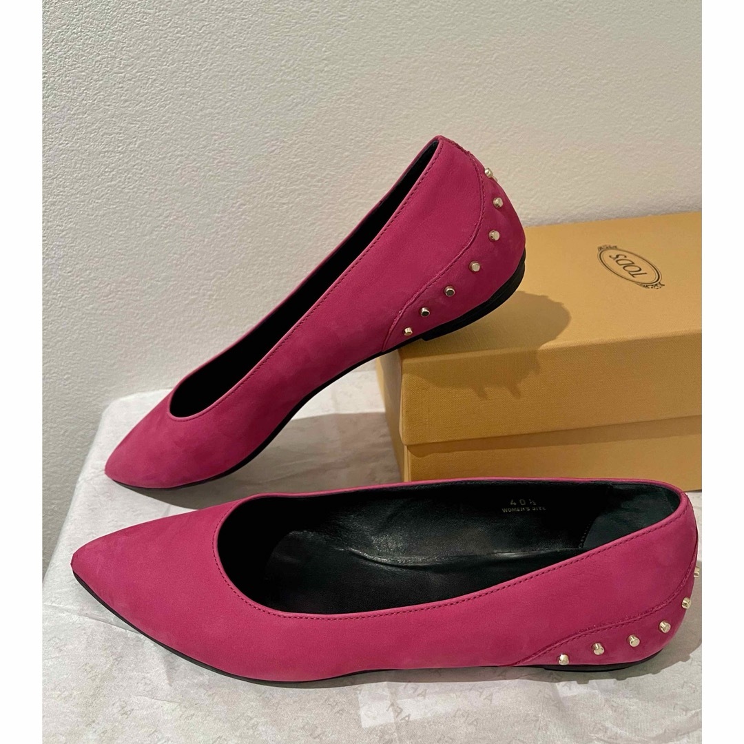 TOD'S(トッズ)の美品　TOD'S トッズ パンプスフラットシューズ パンプス　40.5 ピンク レディースの靴/シューズ(ハイヒール/パンプス)の商品写真