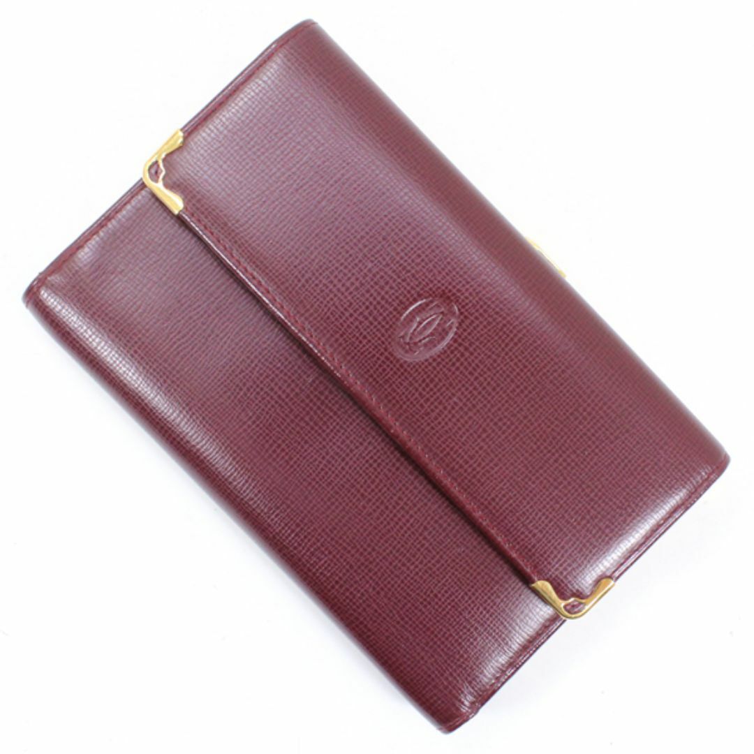 美品 Cartier カルティエ マスト がま口 三つ折り長財布 美品 Cartier カルティエ マスト がま口 三つ折り長財布