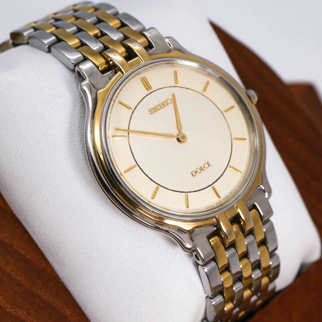 稼働 SEIKO Dolce 腕時計 5E30 クラシカル メンズ 新品電池 n 稼働 SEIKO Dolce 腕時計 5E30 クラシカル メンズ 新品電池 n