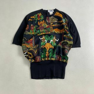 エルメス(HERMES)のエルメス　ニット　HERMES　セリエボタン　シルク　スカーフ　42　XL相当(ニット/セーター)