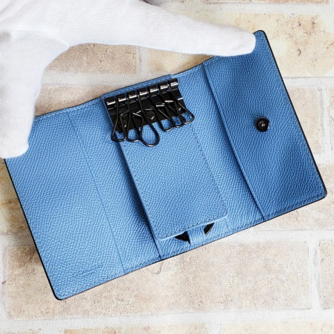 COACH - 美品 コーチ ☆ レザー キーケース 6リング 三つ折り COACH - 美品 コーチ ☆ レザー キーケース 6リング 三つ折り