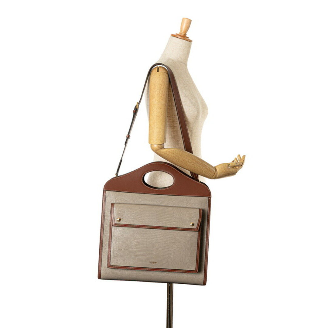 【関税込み】Burberry シルバー モノグラム タイバー BURBERRY - 美品 バーバリー トップステッチ クロコ型押し