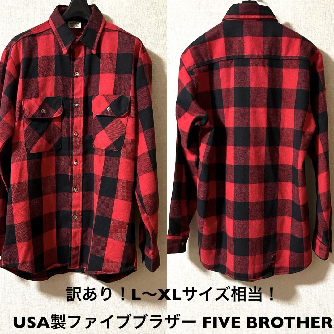 FIVE BROTHER - 訳あり!USA製L〜XLサイズ相当!ファイブ FIVE BROTHER - 訳あり!USA製L〜XLサイズ相当!ファイブ