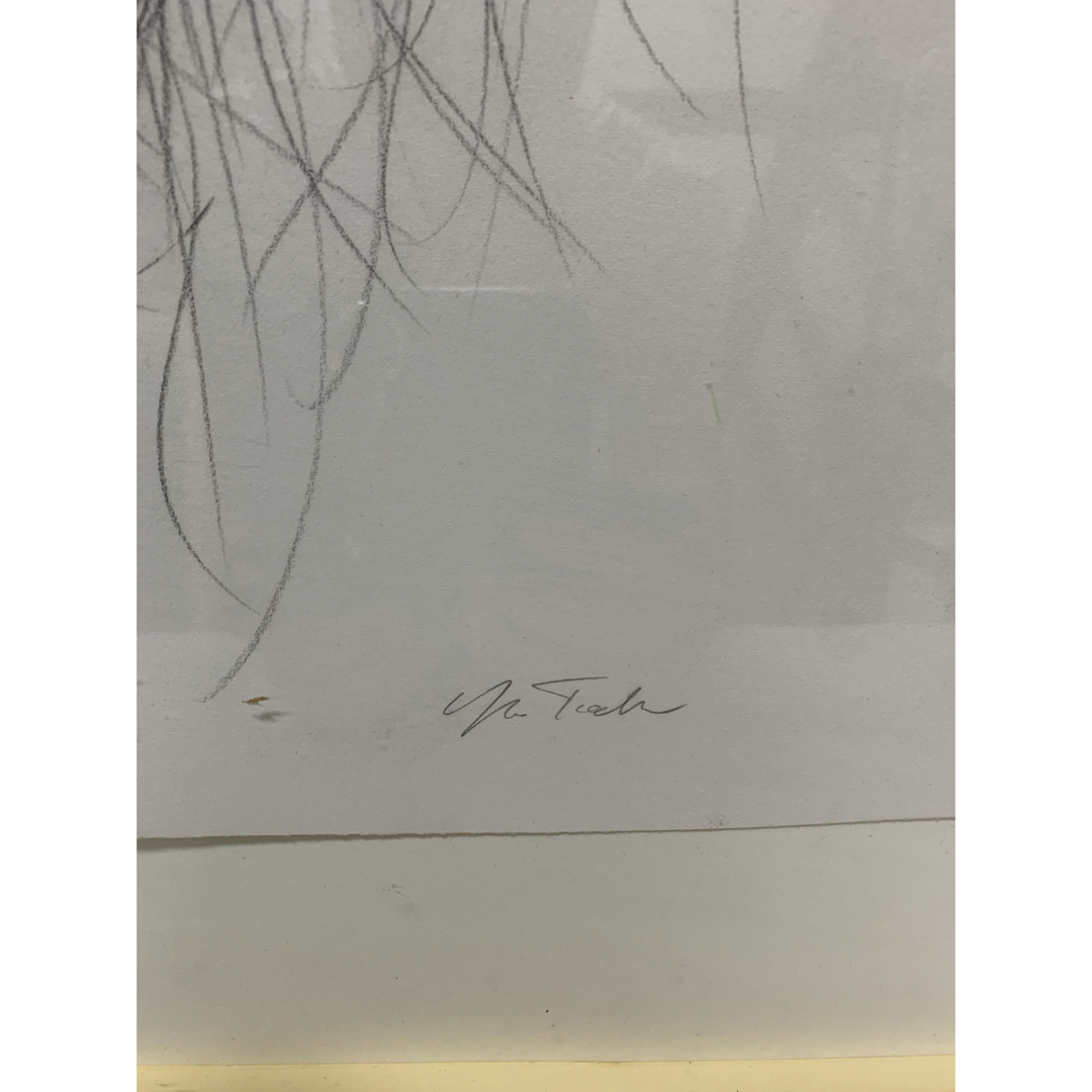 ✨ 抽象的な水彩+鉛筆画 フレーム付き ✨ 抽象的な水彩+鉛筆画 フレーム付き