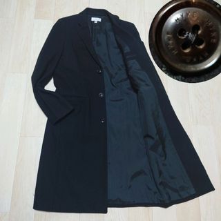 HYKE - ハイク チェスターコート ウールコート ロングコート 黒 HYKE - ハイク チェスターコート ウールコート ロングコート 黒