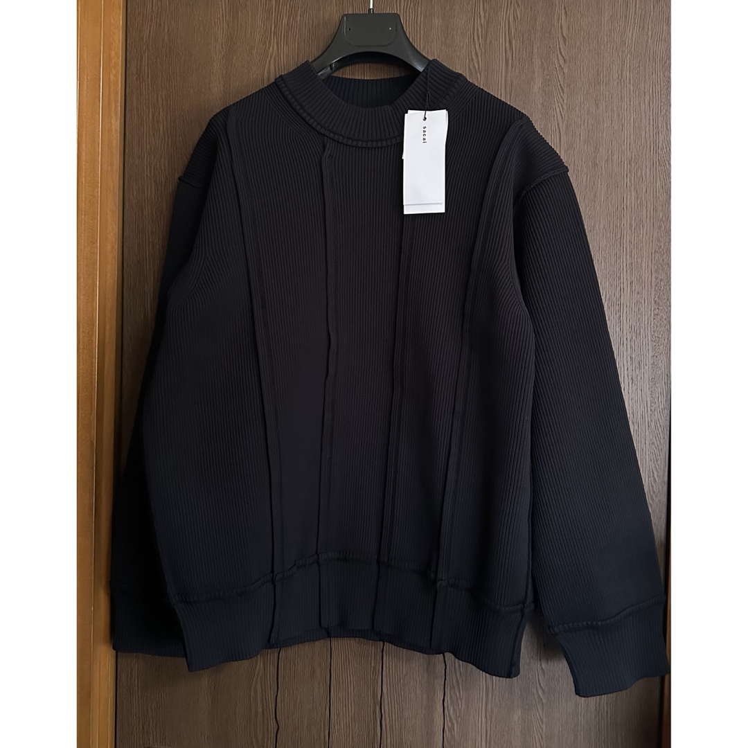 sacai - 黒2新品58%of sacai メンズ ルーズ アウトシーム ニット sacai - 黒2新品58%of sacai メンズ ルーズ アウトシーム ニット