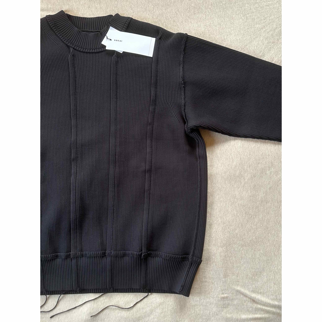 sacai - 黒2新品58%of sacai メンズ ルーズ アウトシーム ニット sacai - 黒2新品58%of sacai メンズ ルーズ アウトシーム ニット