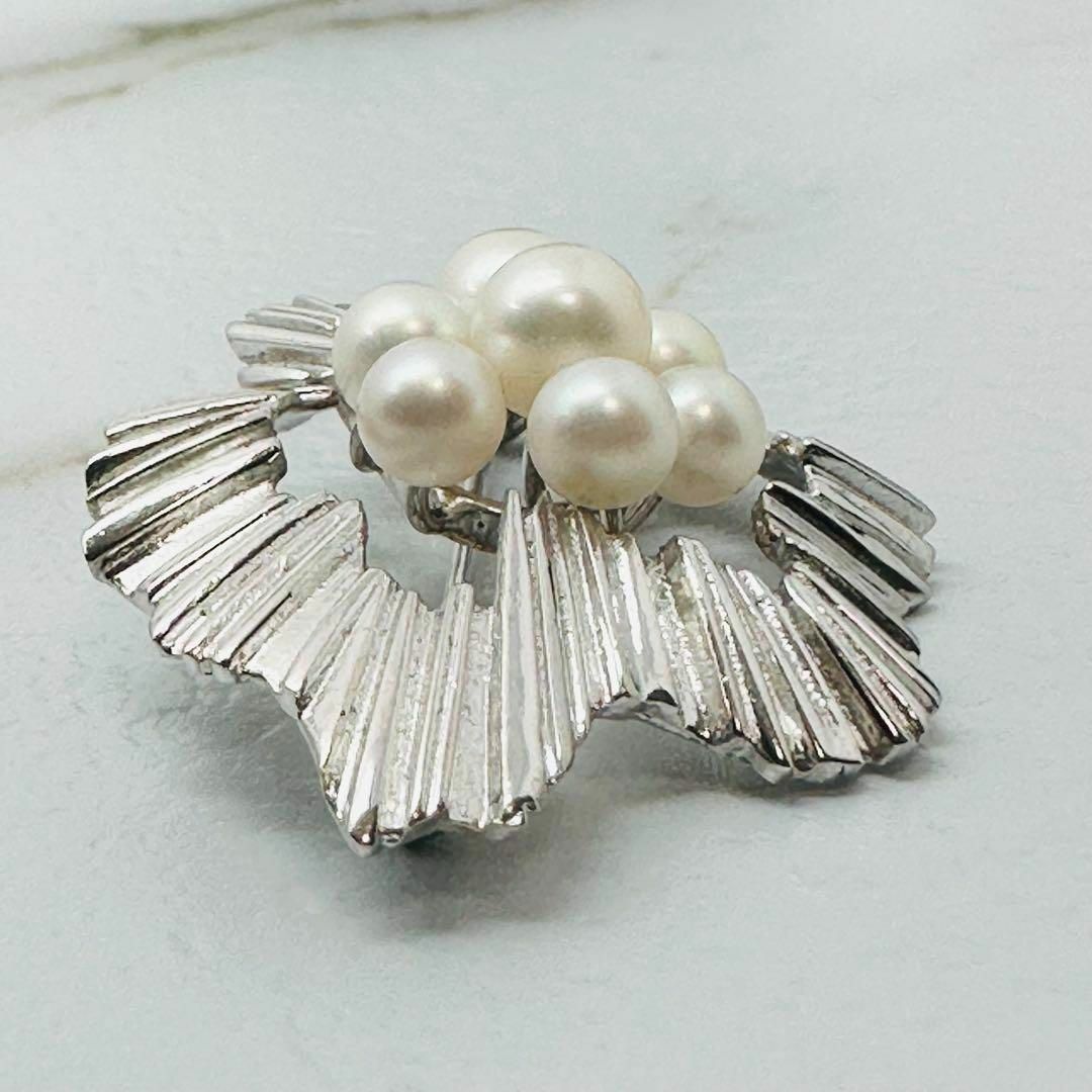 MIKIMOTO ミキモト7粒パールブローチ - ブローチ・コサージュ
