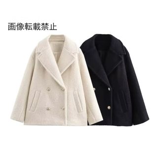 🎻10月新作🎷15550◆2color ダブル コート(ピーコート)