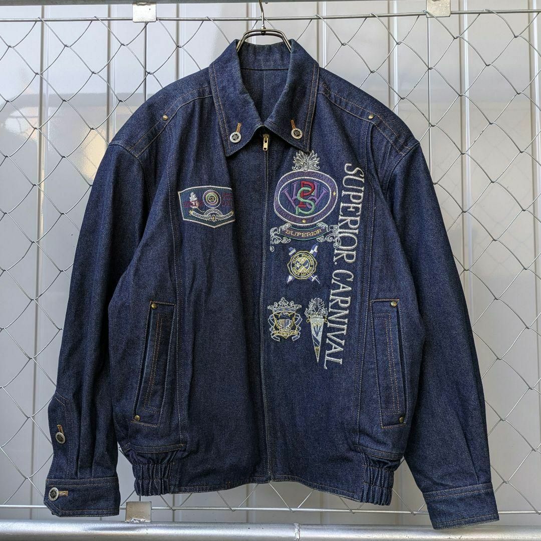 VINTAGE - 80s ビンテージ デニムジャケット 刺繍デザイン 肩 VINTAGE - 80s ビンテージ デニムジャケット 刺繍デザイン 肩
