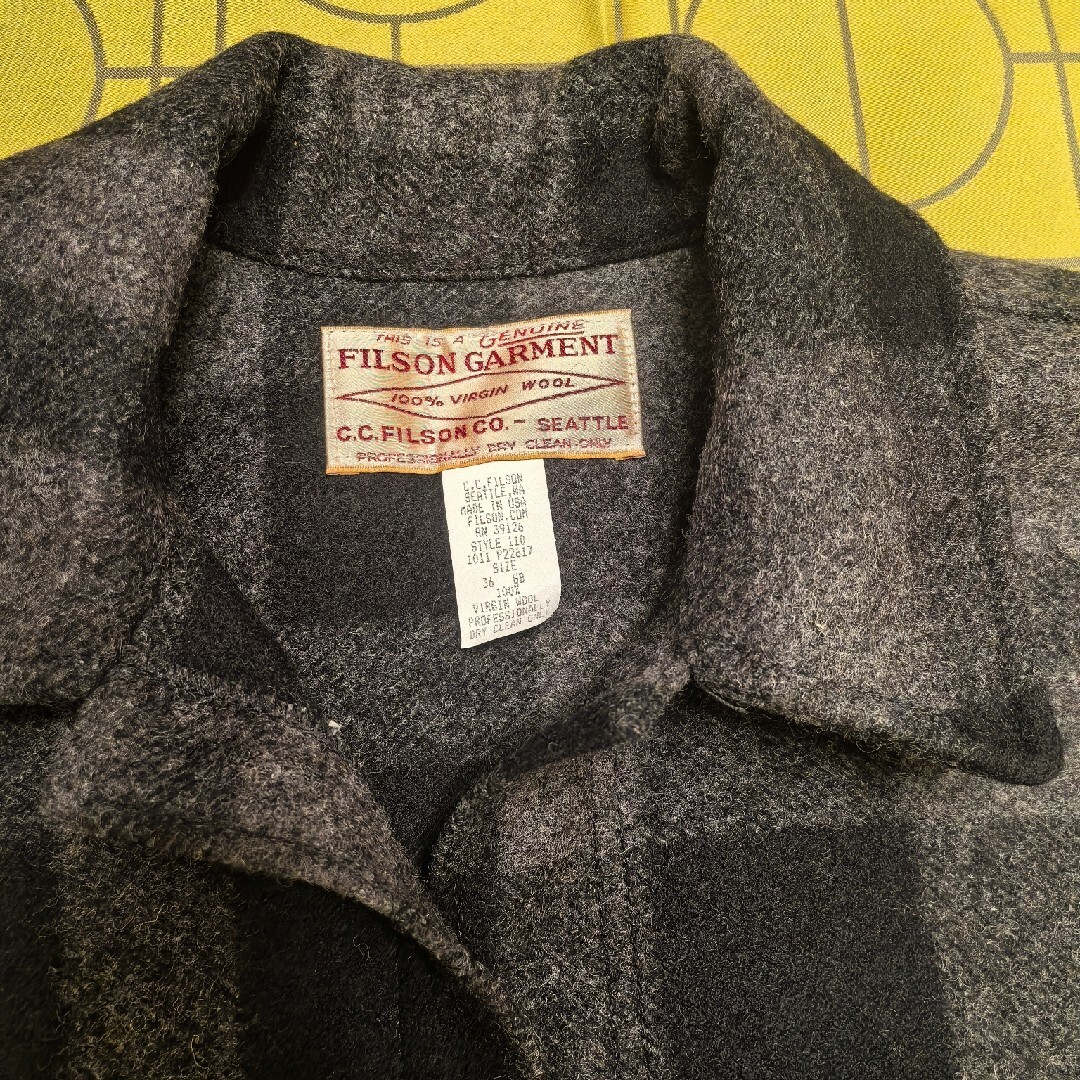 FILSON - フィルソンマッキーノクルーザー Gray/Black 36 試着 FILSON - フィルソンマッキーノクルーザー Gray/Black 36 試着