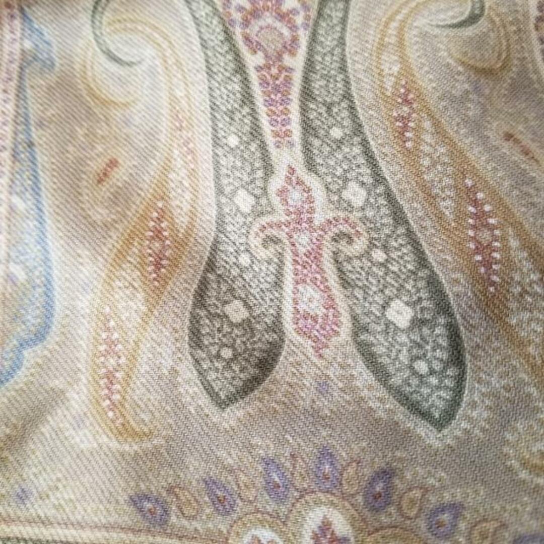 ETRO エトロ ペイズリー ロゴ刺繍 超大判ストール ひざ掛け ETRO エトロ ペイズリー ロゴ刺繍 超大判ストール ひざ掛け
