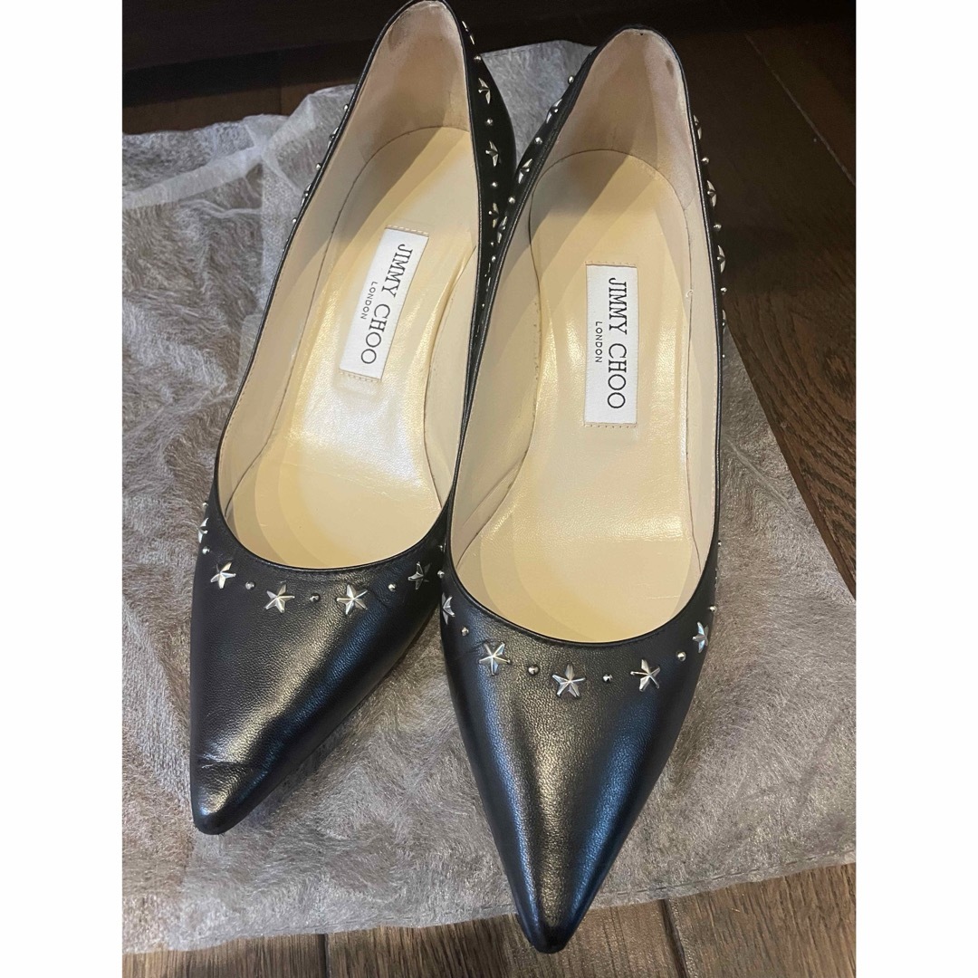 JIMMY CHOO ブラックパンプス 37 JIMMY CHOO ブラックパンプス 37