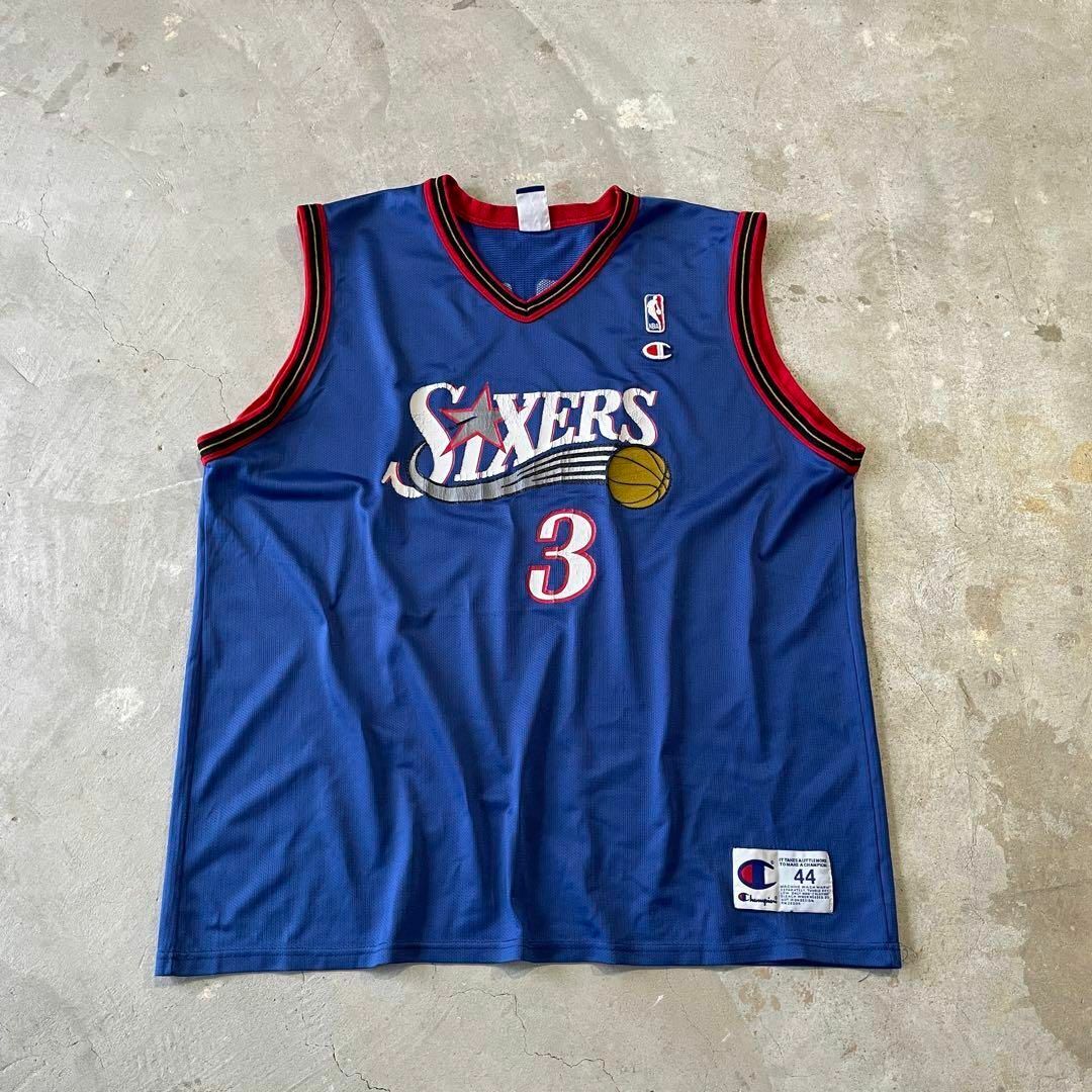 NBA ☆ IVERSON #3 アレン・アイバーソン バスケユニフォーム青 NBA ☆ IVERSON #3 アレン・アイバーソン バスケユニフォーム青