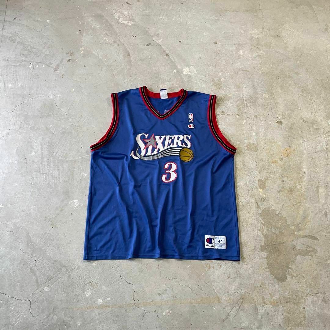 NBA ☆ IVERSON #3 アレン・アイバーソン バスケユニフォーム青 NBA ☆ IVERSON #3 アレン・アイバーソン バスケユニフォーム青