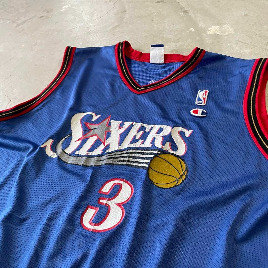 NBA ☆ IVERSON #3 アレン・アイバーソン バスケユニフォーム青 NBA ☆ IVERSON #3 アレン・アイバーソン バスケユニフォーム青