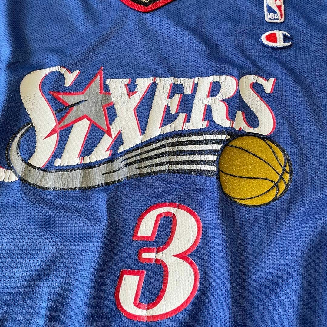NBA ☆ IVERSON #3 アレン・アイバーソン バスケユニフォーム青 NBA ☆ IVERSON #3 アレン・アイバーソン バスケユニフォーム青