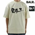 【WHITE SWAN】ボーラー BALR. Tシャツ メンズ カットソー コットン 半袖 モックネック ブラック 黒 ホワイトスワン GAME OF THE GODS GRAFFITI LOGO BOX FIT T-SHIRT【送料無料】
