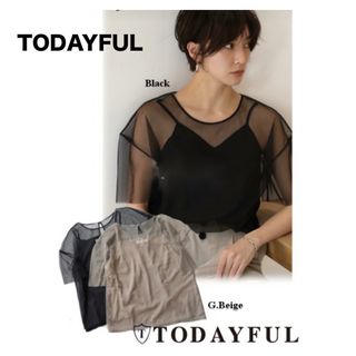 TODAYFUL - TODAYFUL トゥデイフル チュールトップス ブラックの TODAYFUL - TODAYFUL トゥデイフル チュールトップス ブラックの
